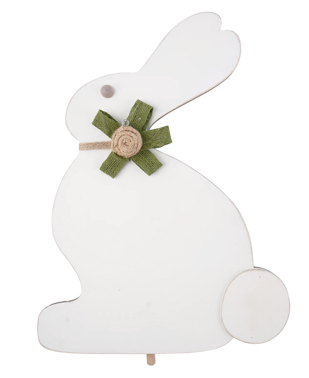 WHITE BUNNY WELCOME BOARD TOPPER