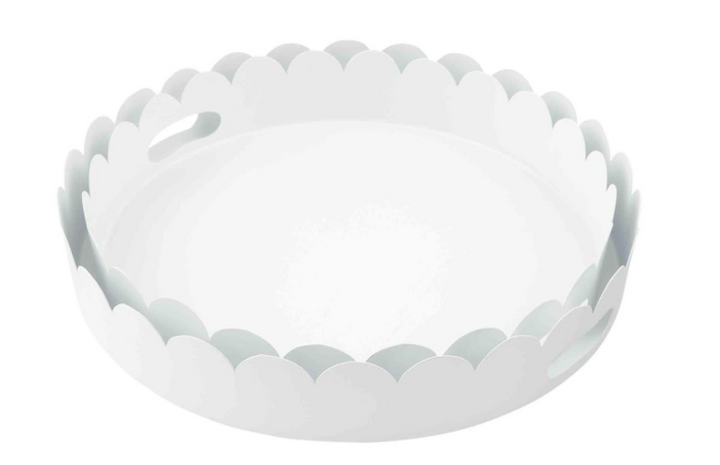 SCALLOPED METAL TRAY