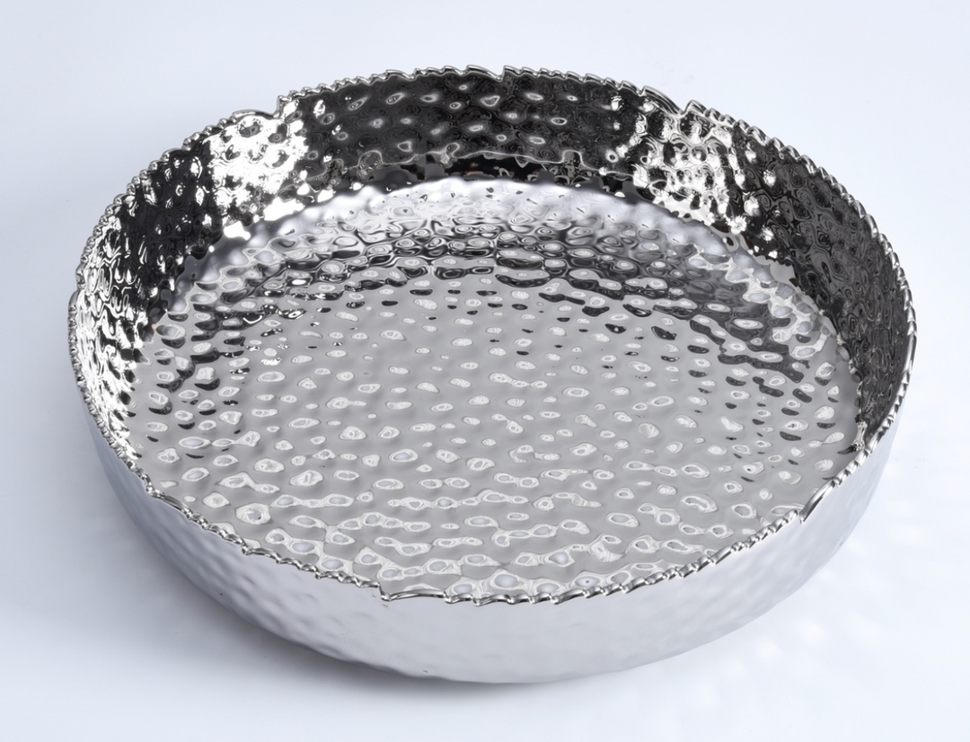 EXTRA LARGE SHALLOW BOWL - SILVER