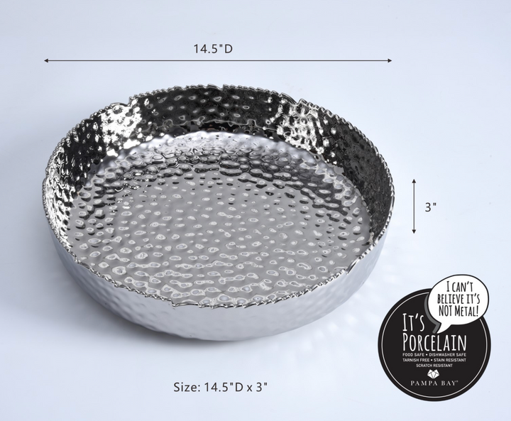 EXTRA LARGE SHALLOW BOWL - SILVER
