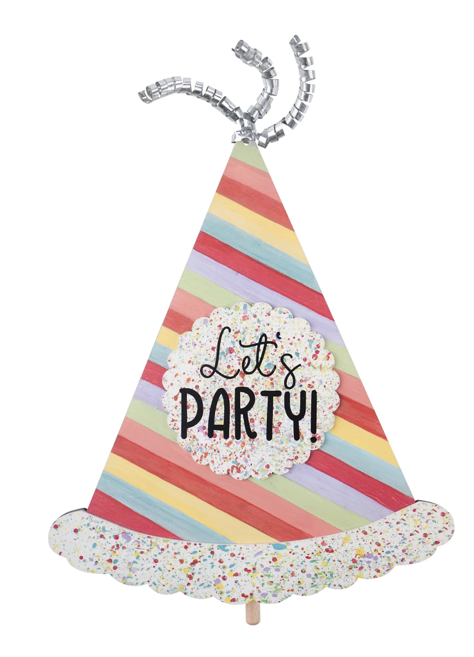 LET'S PARTY HAT WELCOME BOARD TOPPER