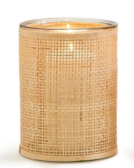 WEAVED RATTAN WRAPPED CACHEPOT