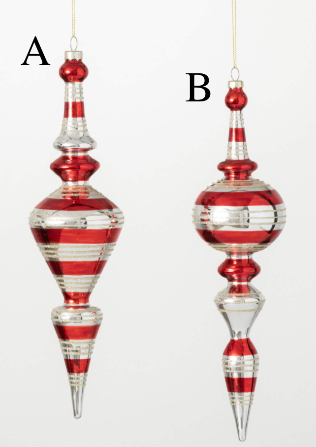 RED FINIAL ORNAMENT