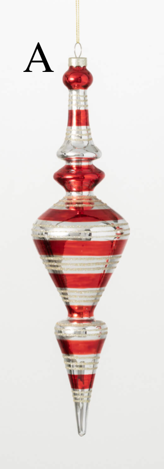 RED FINIAL ORNAMENT