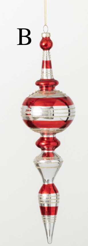 RED FINIAL ORNAMENT