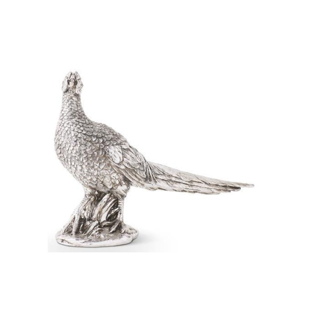 left facing antique silver pheasant