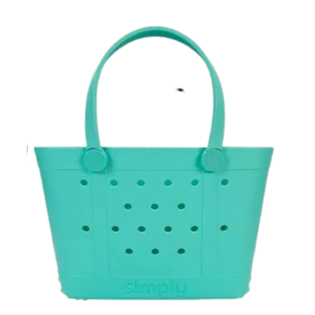 TURQUOISE SOLID SIMPLY TOTE in mini