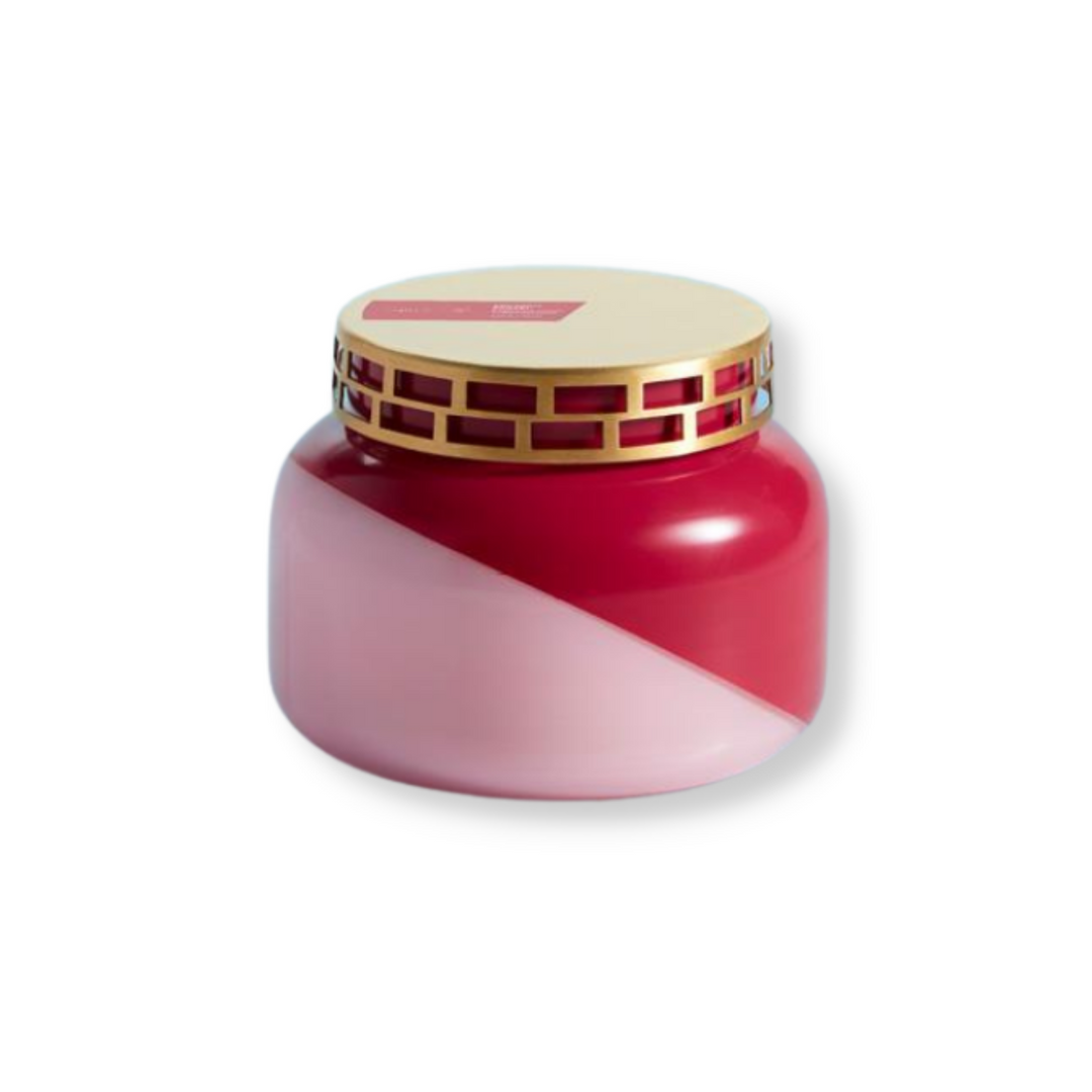 COCONUT SANTAL SIGNATURE DUAL TONE JAR - pink & red jar