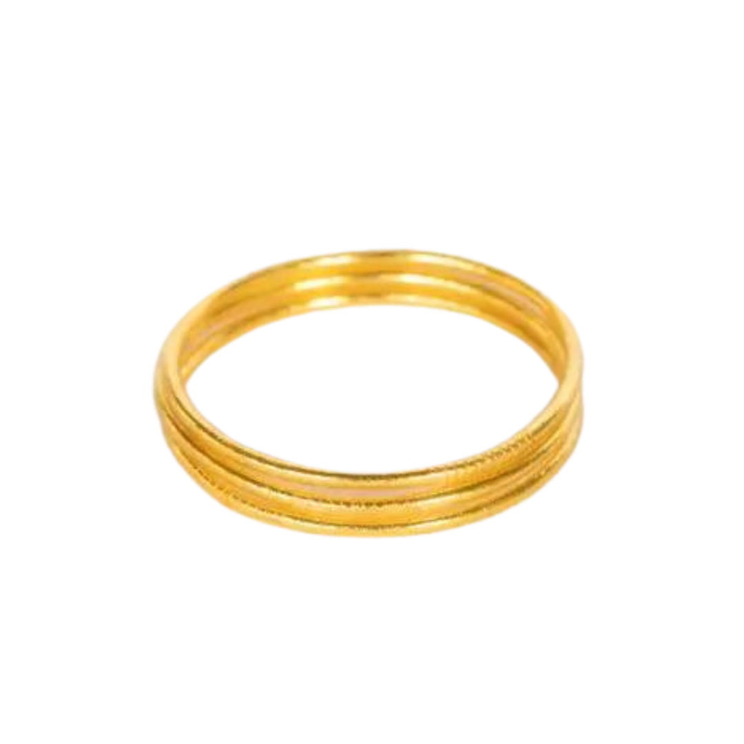 ALL WEATHER THIN GOLD BANGLES