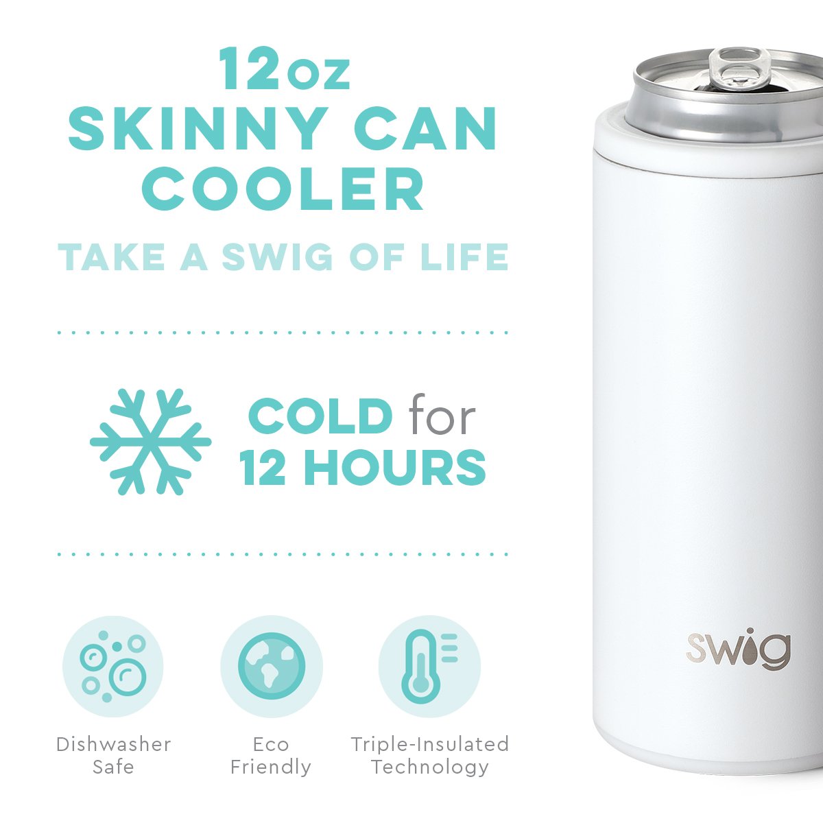 SWIG  MATTE WHITE CAN+BOTTLE COOLER COMBO, 12OZ – Walker Boutique