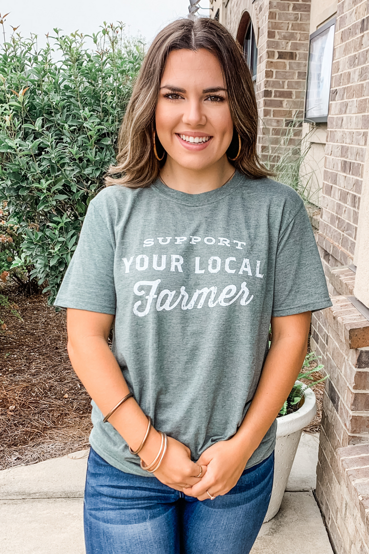 SUPPORT YOUR LOCAL FARMER TEE IN GREEN
