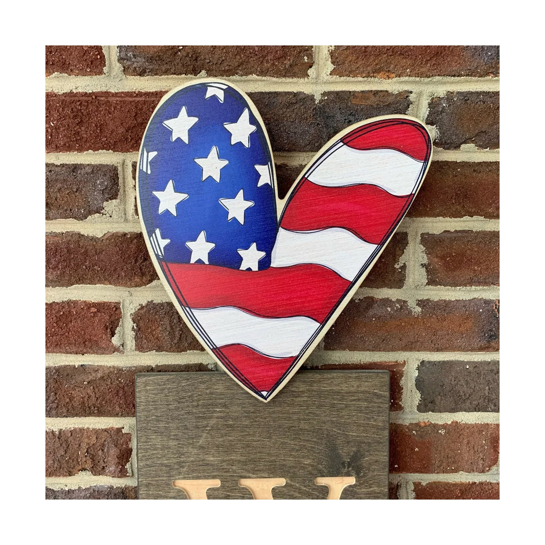 PATRIOTIC HEART WELCOME TOPPER