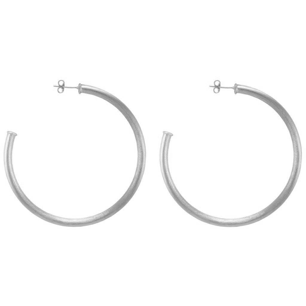 SMALL EVERYBODY'S FAVORITE HOOPS BRUSHED SILVER