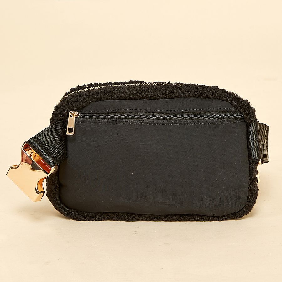 BLACK SHERPA BELT BAG