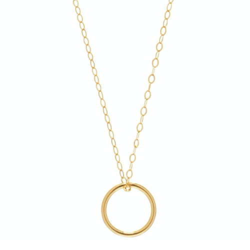 16" NECKLACE GOLD, HALO CHARM