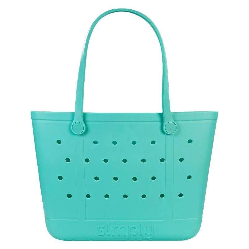 TURQUOISE SOLID SIMPLY TOTE in large