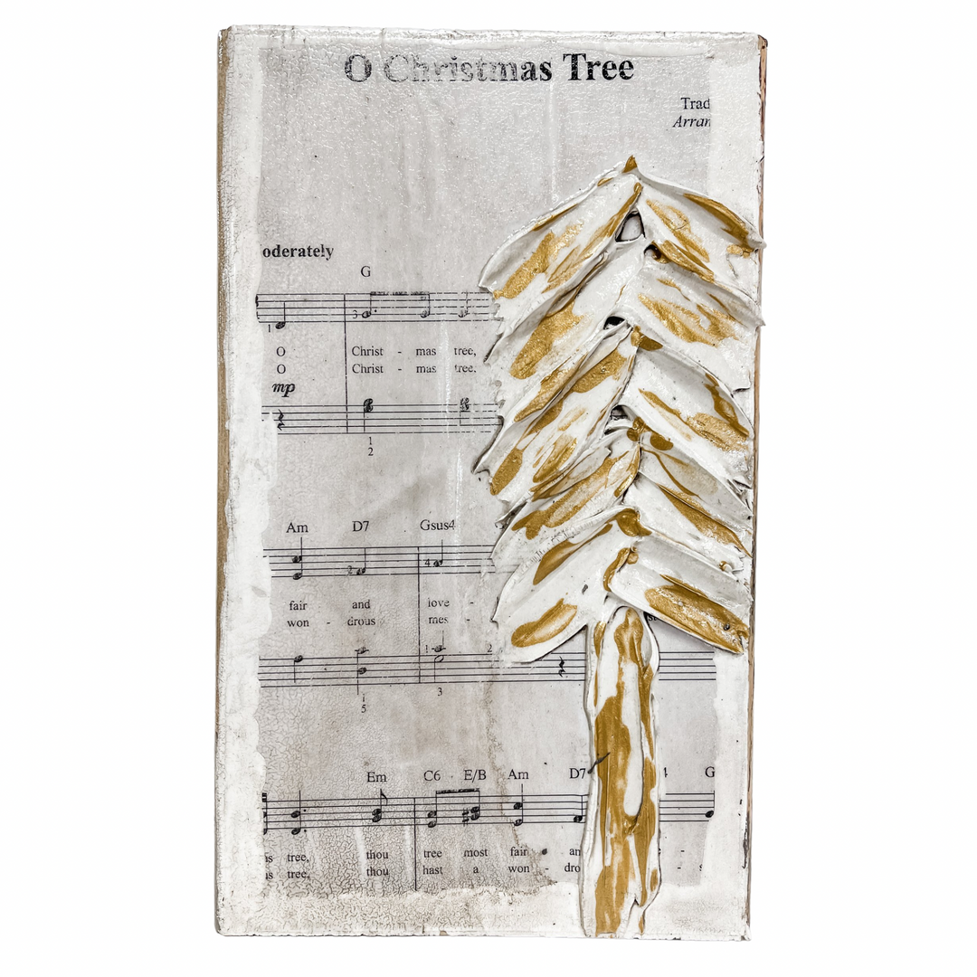 O CHRISTMAS TREE BLOCK, 6”x9”