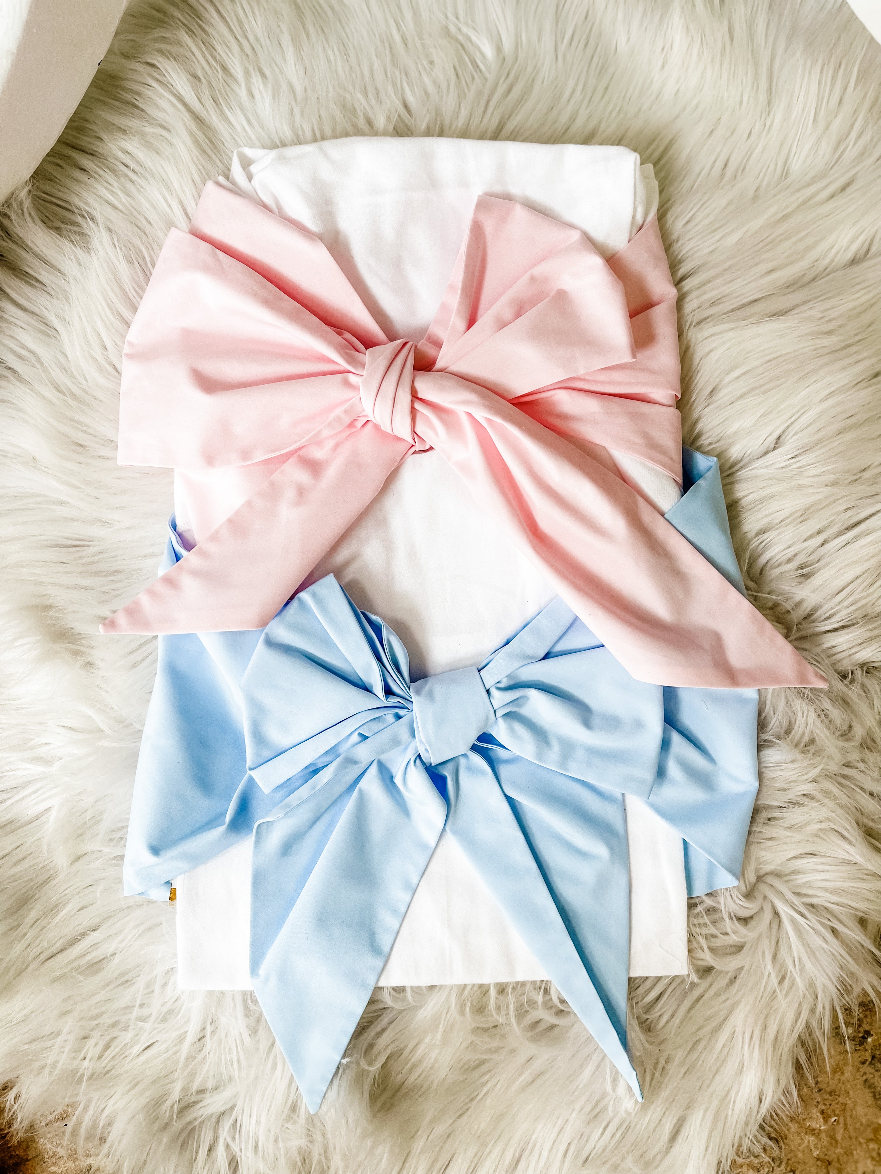 Blue bow swaddle orders