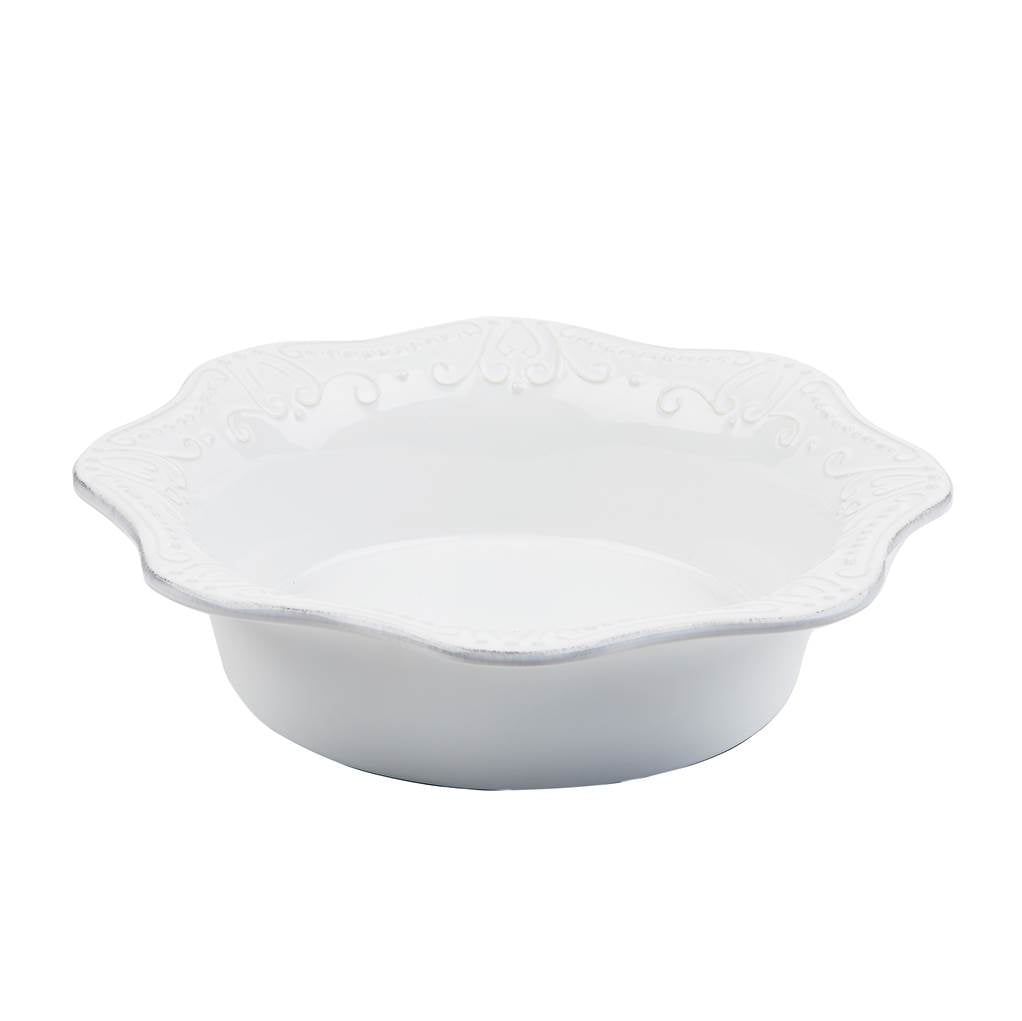 white round baker on white background