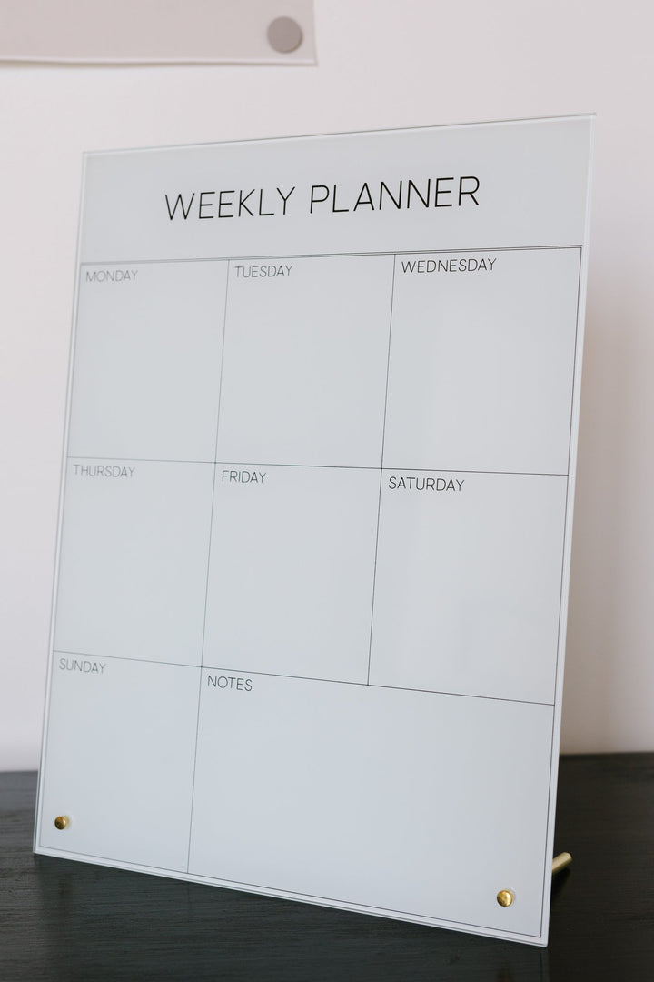 12X16 WEEKLY PLANNER GLASS MAGNET BOARD