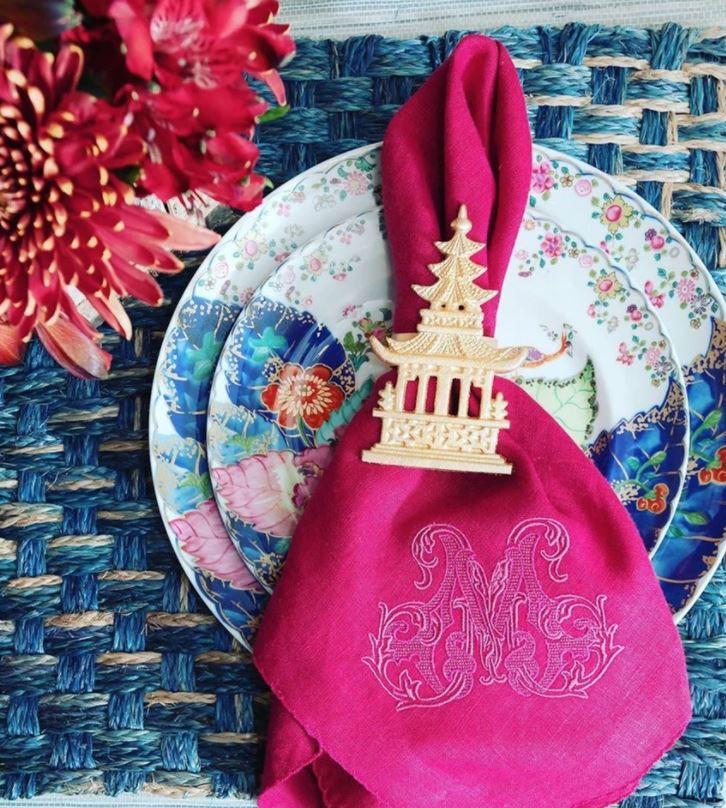 COLOR BLOCK SHANGHAI NAPKIN RING