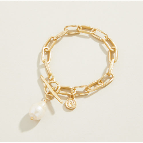 ALODIE TOGGLE BRACELET GOLD/PEARL