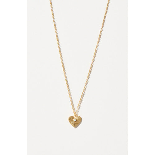 HEART OF GOLD/HEART SEA LA VIE NECKLACE