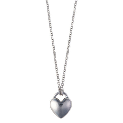 SILVER LOVE/HEART SEA LA VIE NECKLACE