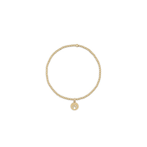 Classic Gold 2Mm Bracelet - Paw Print Small Gold Disc | Enewton Beaded Jewelry | Walker Boutique