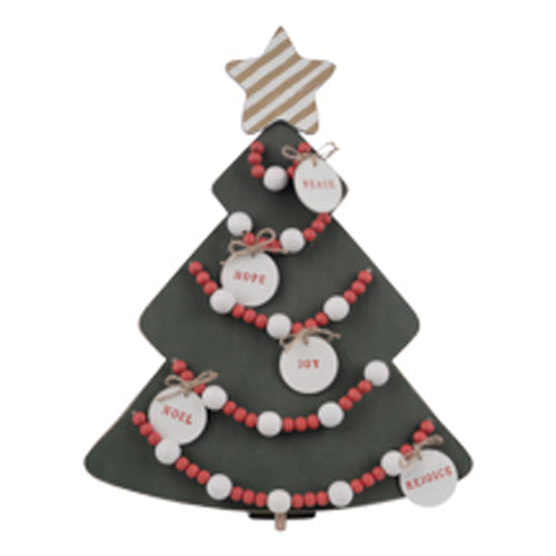CHRISTMAS TREE WITH ORNAMENTS WELCOME BOARD TOPPER