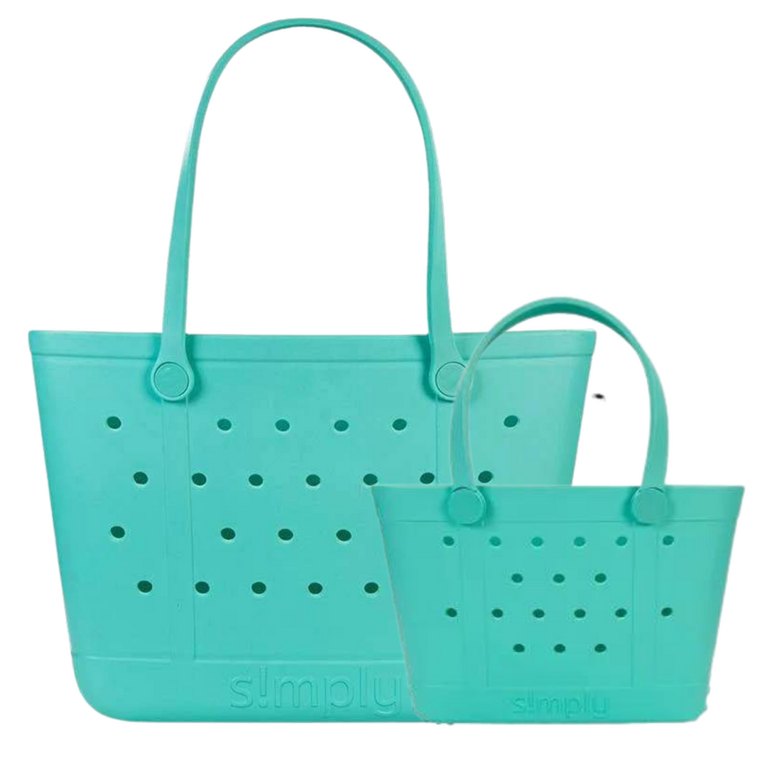 TURQUOISE SOLID SIMPLY TOTE